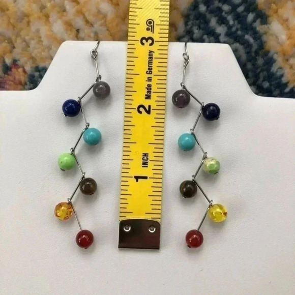 Gorgeous Chakra Stones Reiki Necklace & Earring Set NWT - Picture 4 of 7